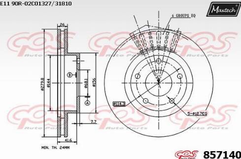 Maxtech 857140.0000 - Kočioni disk www.molydon.hr