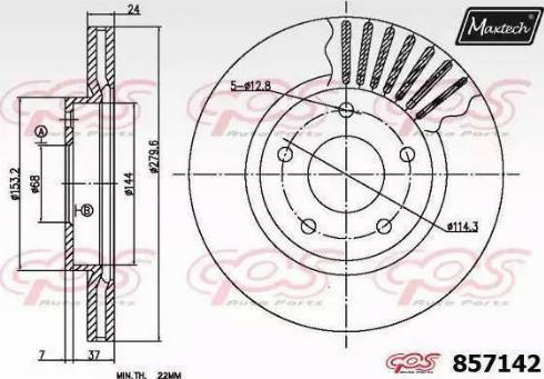 Maxtech 857142.0000 - Kočioni disk www.molydon.hr