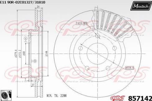 Maxtech 857142.0060 - Kočioni disk www.molydon.hr