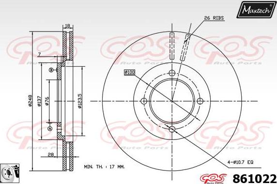 Maxtech 857142 - Kočioni disk www.molydon.hr