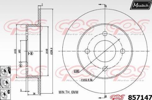 Maxtech 857147.6980 - Kočioni disk www.molydon.hr