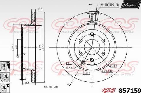 Maxtech 857159.6980 - Kočioni disk www.molydon.hr