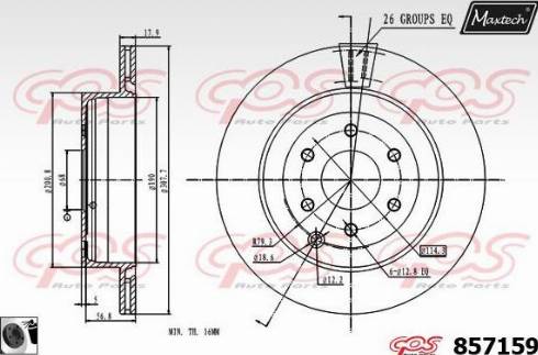 Maxtech 857159.0060 - Kočioni disk www.molydon.hr