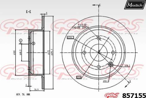 Maxtech 857155.0000 - Kočioni disk www.molydon.hr