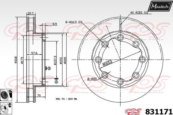 Maxtech 857156 - Kočioni disk www.molydon.hr