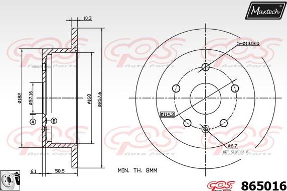 Maxtech 857150 - Kočioni disk www.molydon.hr