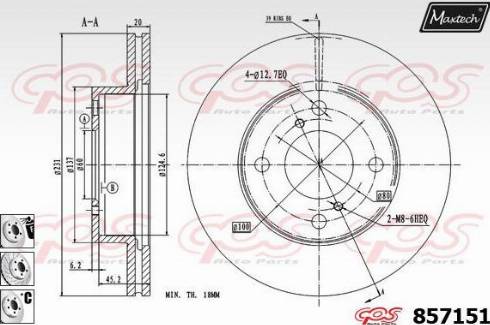 Maxtech 857151.6980 - Kočioni disk www.molydon.hr