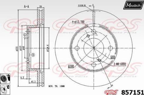 Maxtech 857151.6060 - Kočioni disk www.molydon.hr