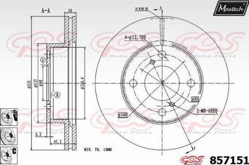 Maxtech 857151.6880 - Kočioni disk www.molydon.hr