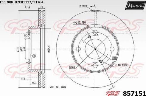 Maxtech 857151.0000 - Kočioni disk www.molydon.hr