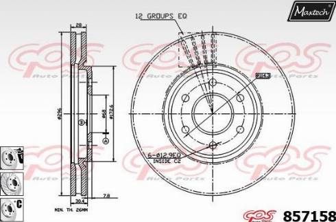 Maxtech 857158.6880 - Kočioni disk www.molydon.hr