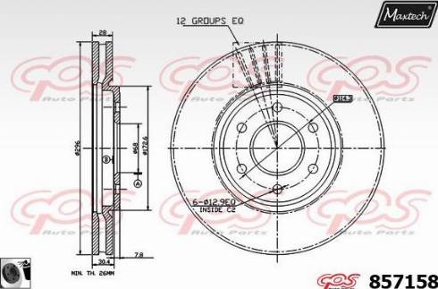 Maxtech 857158.0060 - Kočioni disk www.molydon.hr