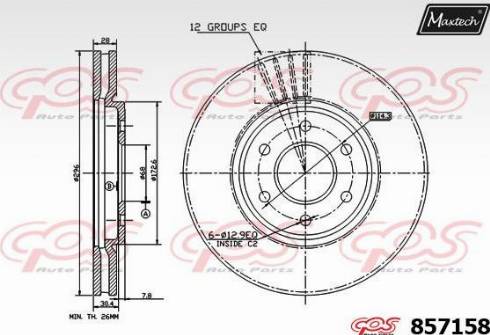 Maxtech 857158.0000 - Kočioni disk www.molydon.hr