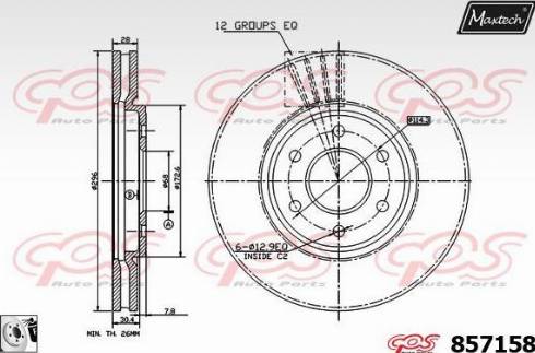 Maxtech 857158.0080 - Kočioni disk www.molydon.hr