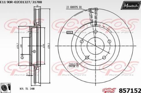 Maxtech 857152.0060 - Kočioni disk www.molydon.hr