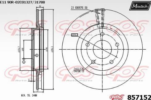 Maxtech 857152.0000 - Kočioni disk www.molydon.hr