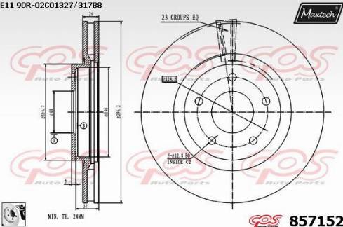 Maxtech 857152.0080 - Kočioni disk www.molydon.hr