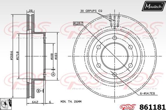 Maxtech 857157 - Kočioni disk www.molydon.hr