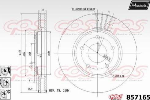 Maxtech 857165.6980 - Kočioni disk www.molydon.hr