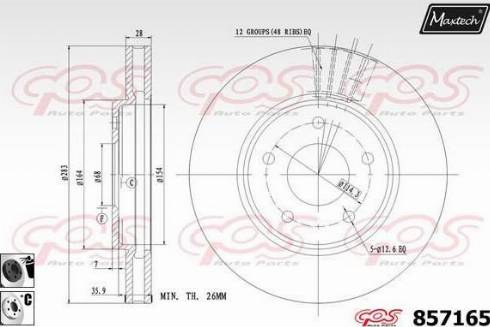 Maxtech 857165.6060 - Kočioni disk www.molydon.hr