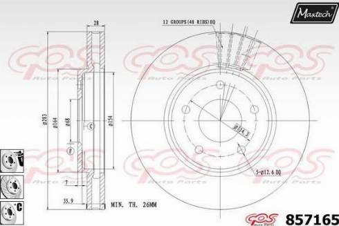 Maxtech 857165.6880 - Kočioni disk www.molydon.hr