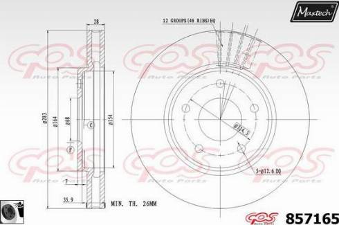 Maxtech 857165.0060 - Kočioni disk www.molydon.hr