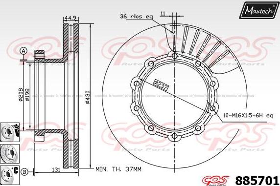 Maxtech 857165 - Kočioni disk www.molydon.hr