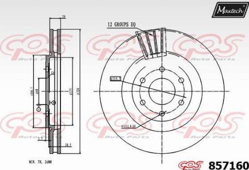 Maxtech 857160.0000 - Kočioni disk www.molydon.hr