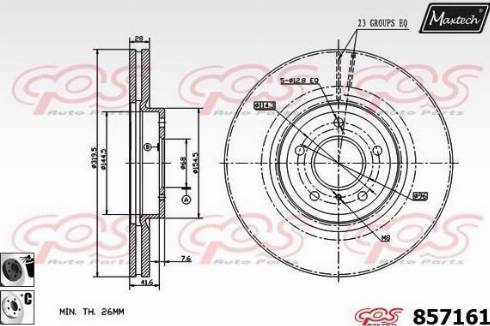 Maxtech 857161.6060 - Kočioni disk www.molydon.hr