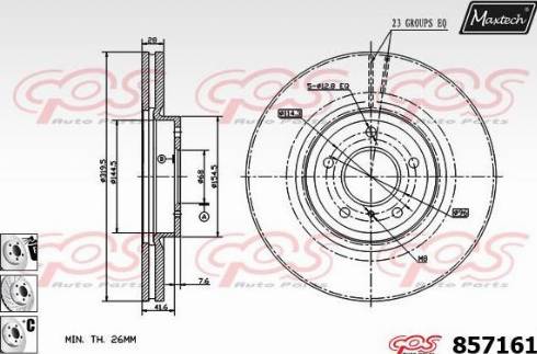 Maxtech 857161.6880 - Kočioni disk www.molydon.hr