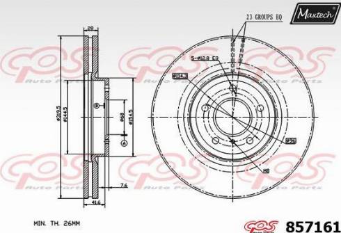 Maxtech 857161.0000 - Kočioni disk www.molydon.hr