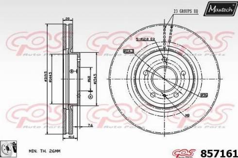 Maxtech 857161.0080 - Kočioni disk www.molydon.hr