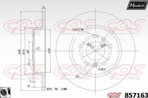 Maxtech 857163.0060 - Kočioni disk www.molydon.hr