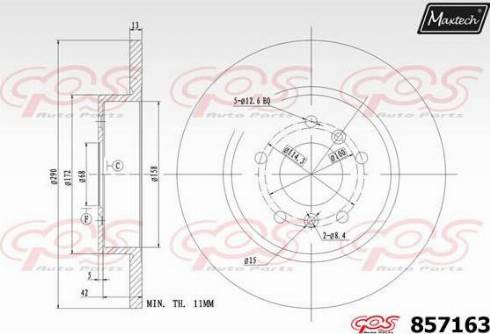 Maxtech 857163.0000 - Kočioni disk www.molydon.hr