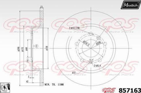 Maxtech 857163.0080 - Kočioni disk www.molydon.hr