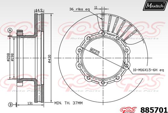 Maxtech 857163 - Kočioni disk www.molydon.hr