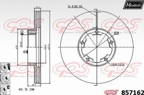 Maxtech 857162.6980 - Kočioni disk www.molydon.hr