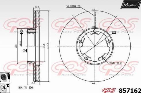 Maxtech 857162.6060 - Kočioni disk www.molydon.hr