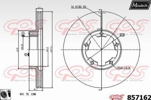 Maxtech 857162.0060 - Kočioni disk www.molydon.hr