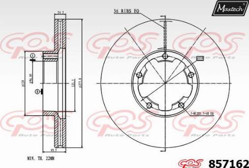 Maxtech 857162.0000 - Kočioni disk www.molydon.hr