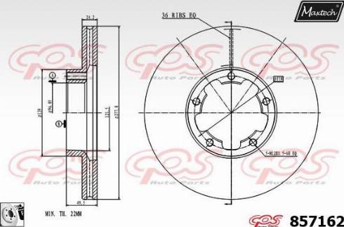 Maxtech 857162.0080 - Kočioni disk www.molydon.hr