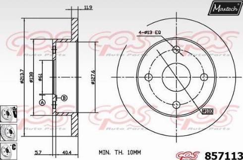 Maxtech 857113.6880 - Kočioni disk www.molydon.hr