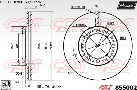 Maxtech 857113 - Kočioni disk www.molydon.hr