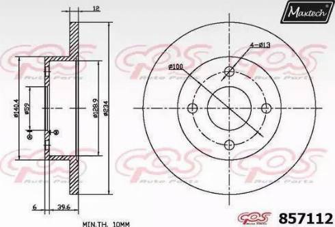 Maxtech 857112.6880 - Kočioni disk www.molydon.hr