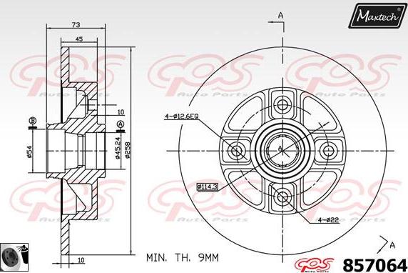 Maxtech 857112 - Kočioni disk www.molydon.hr