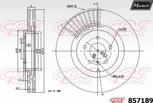 Maxtech 857189.0000 - Kočioni disk www.molydon.hr