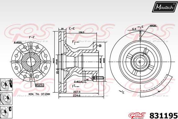 Maxtech 881002 - Kočioni disk www.molydon.hr