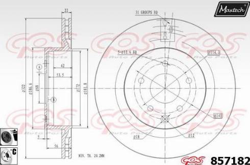 Maxtech 857182.6060 - Kočioni disk www.molydon.hr