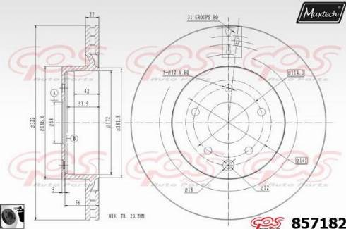 Maxtech 857182.0060 - Kočioni disk www.molydon.hr