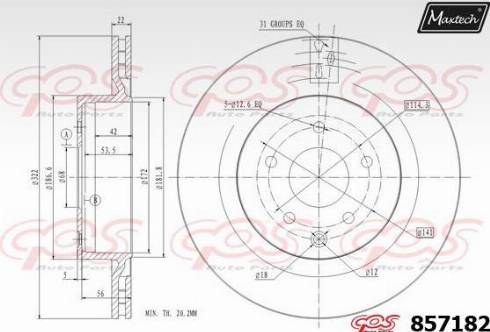 Maxtech 857182.0000 - Kočioni disk www.molydon.hr